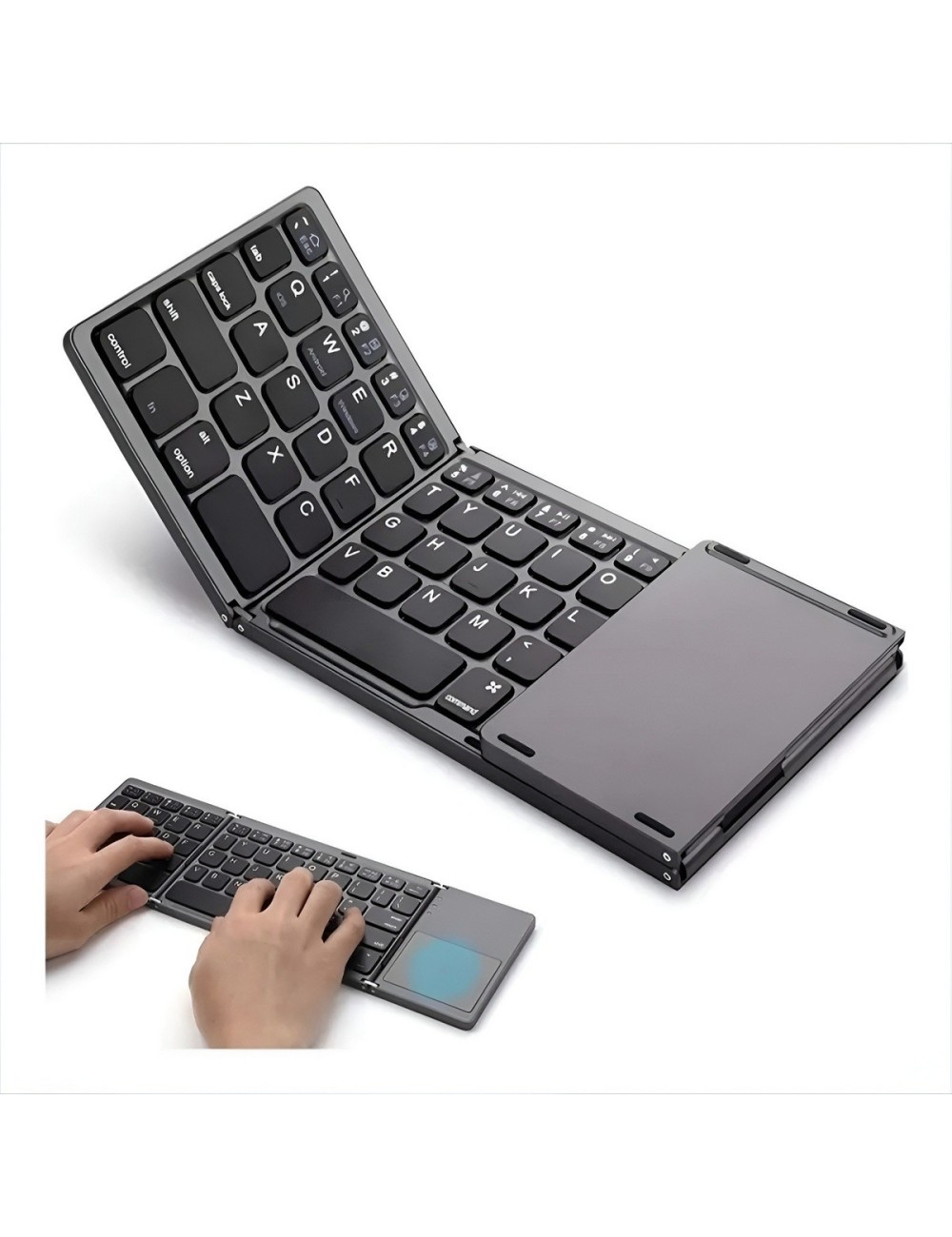 Teclado Bluetooth Plegable Con Touchpad Para Tablet Celular