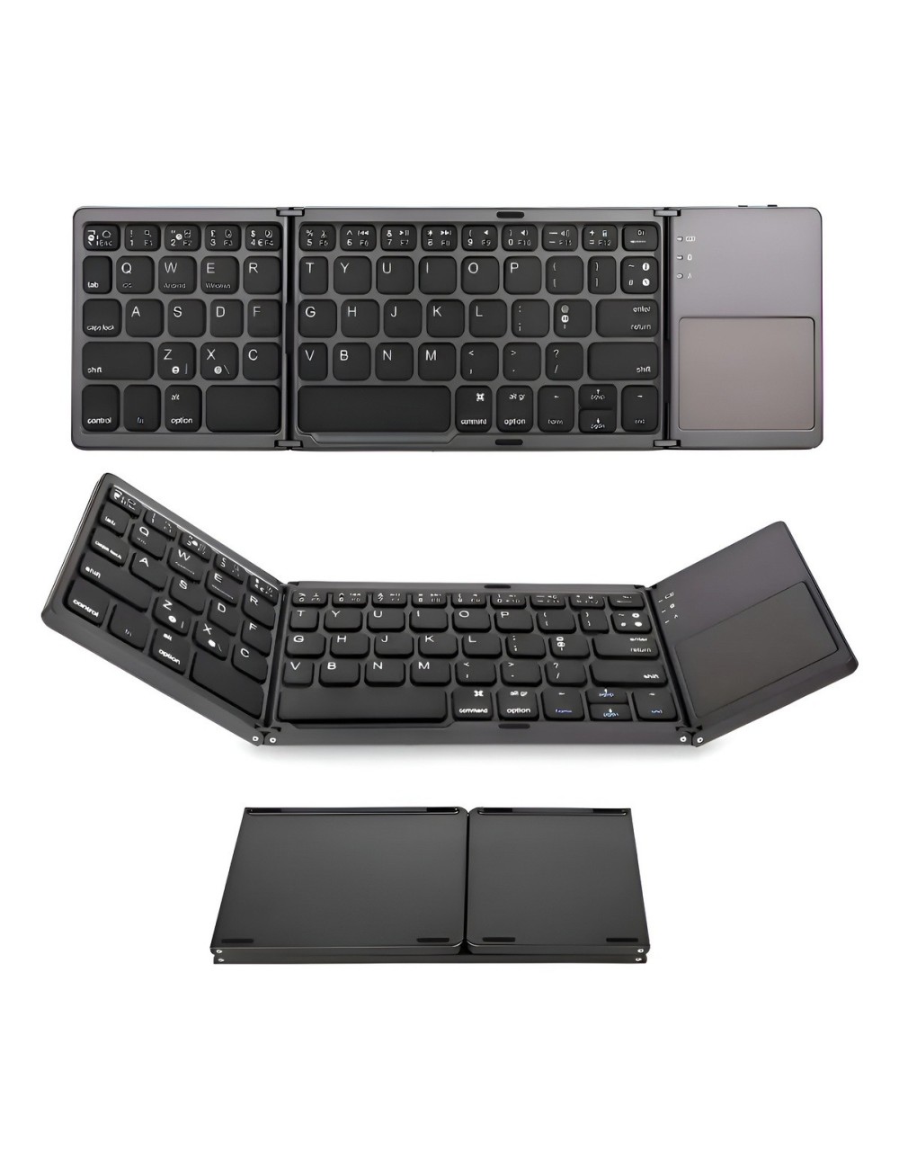 Teclado Bluetooth Plegable Con Touchpad Para Tablet Celular