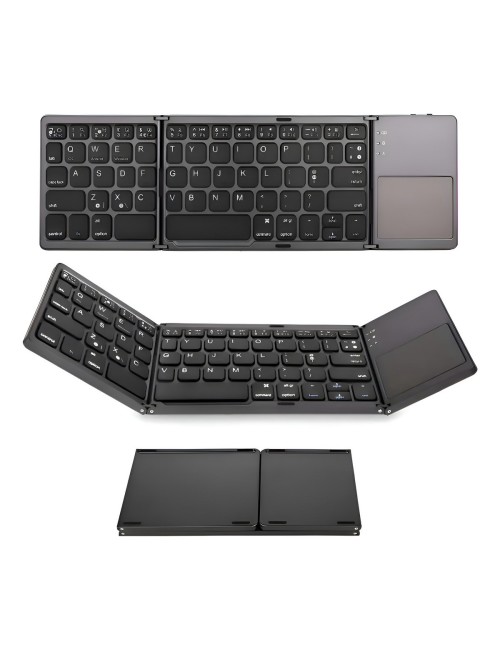 Teclado Bluetooth Plegable Con Touchpad Para Tablet Celular
