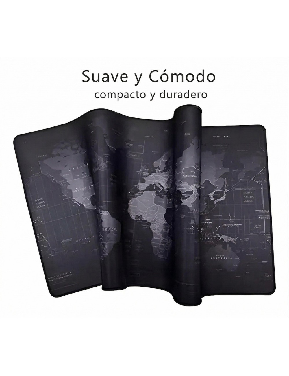 Mouse Pad Gamer Rgb Extendido 70x30cm Mapa Mundi Profesional