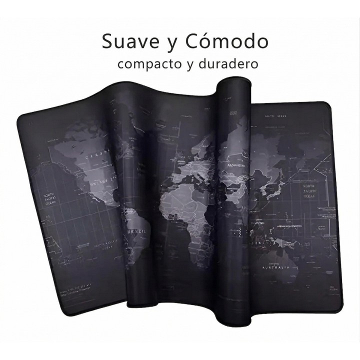 Mouse Pad Gamer Rgb Extendido 70x30cm Mapa Mundi Profesional