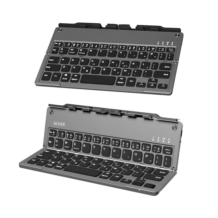 Teclado Plegable Bluetooth Soporte Celular Tablet Recargable