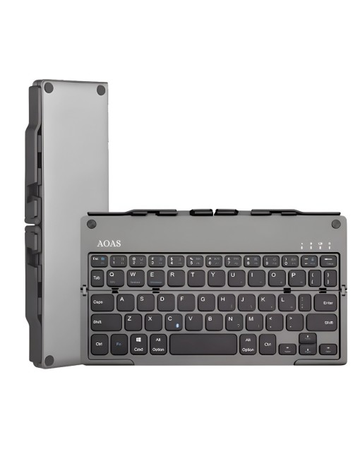 Teclado Plegable Bluetooth Soporte Celular Tablet Recargable