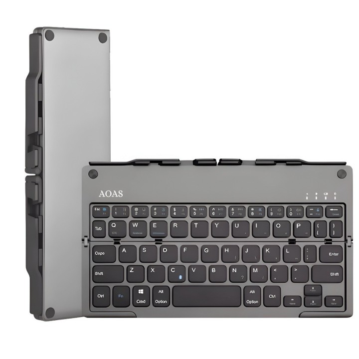 Teclado Plegable Bluetooth Soporte Celular Tablet Recargable