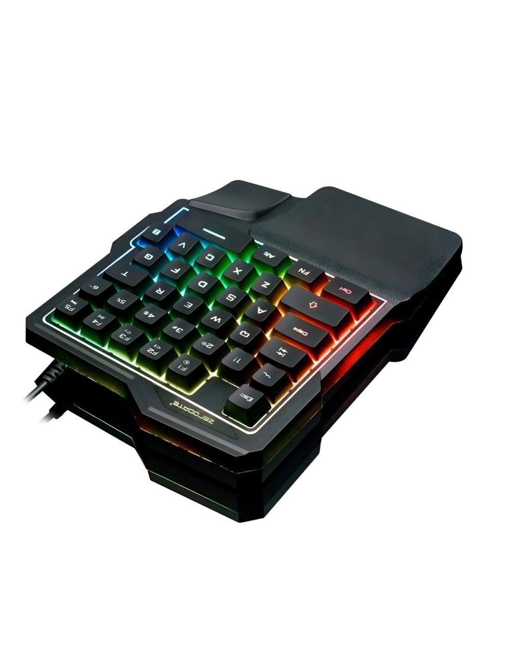 Teclado Gamer Una Mano K7 Ergonomico Rgb Half Keyboard Usb