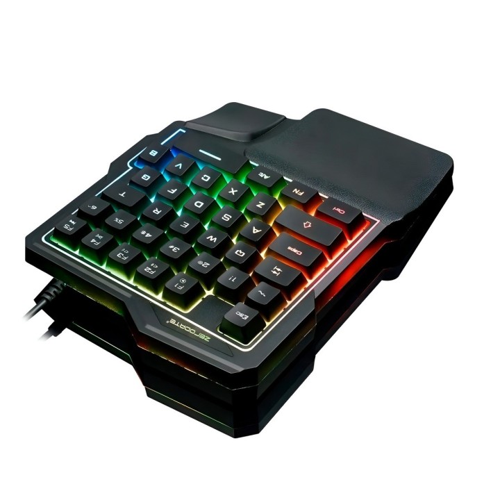 Teclado Gamer Una Mano K7 Ergonomico Rgb Half Keyboard Usb