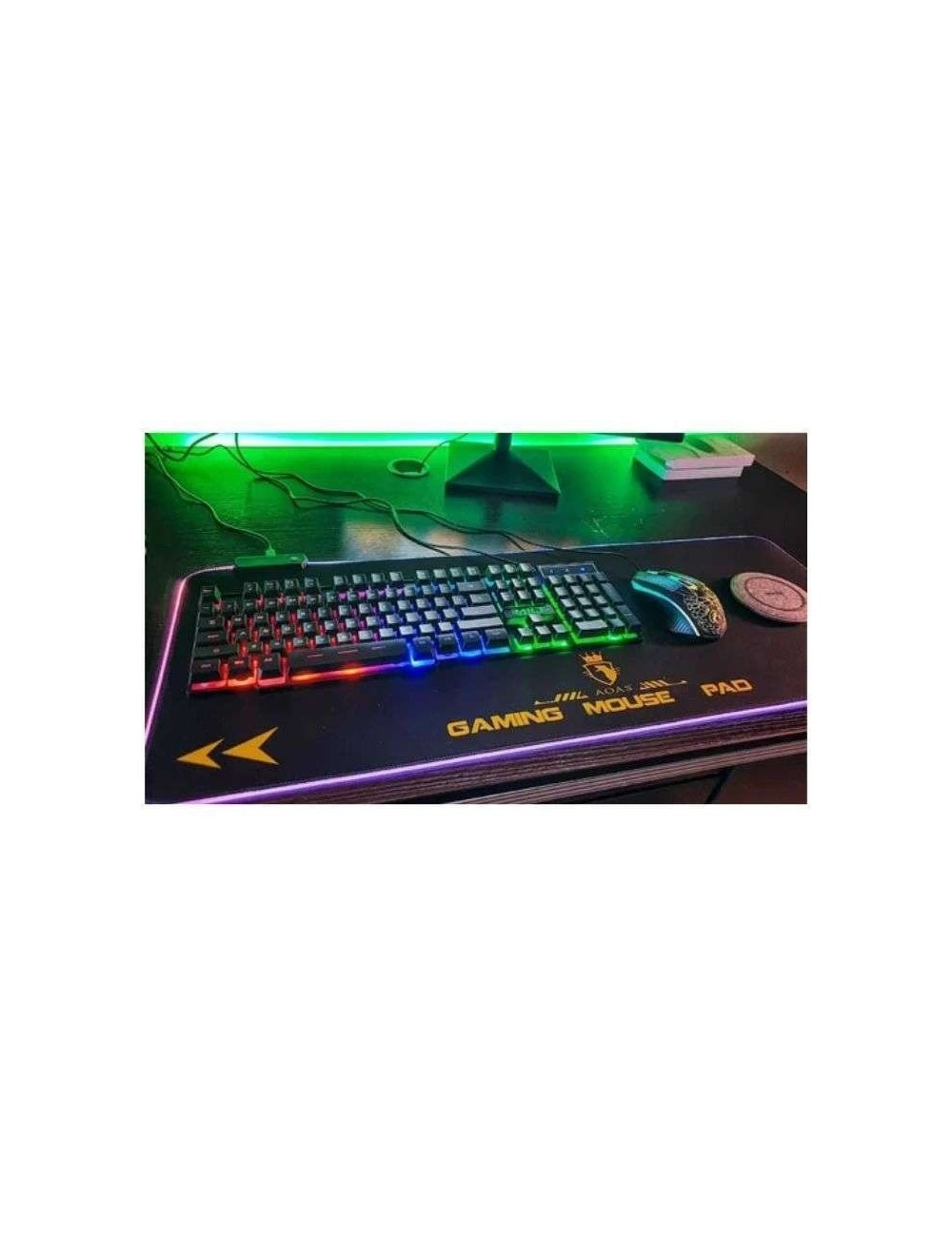 Mouse Pad Gamer Rgb Extendido 80x30cm Base Antideslizante