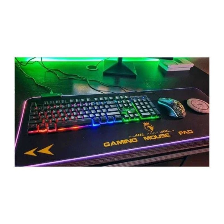 Mouse Pad Gamer Rgb Extendido 80x30cm Base Antideslizante