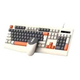 Kit Teclado Y Mouse Gamer Retro Usb Pc Laptop Oficina Color