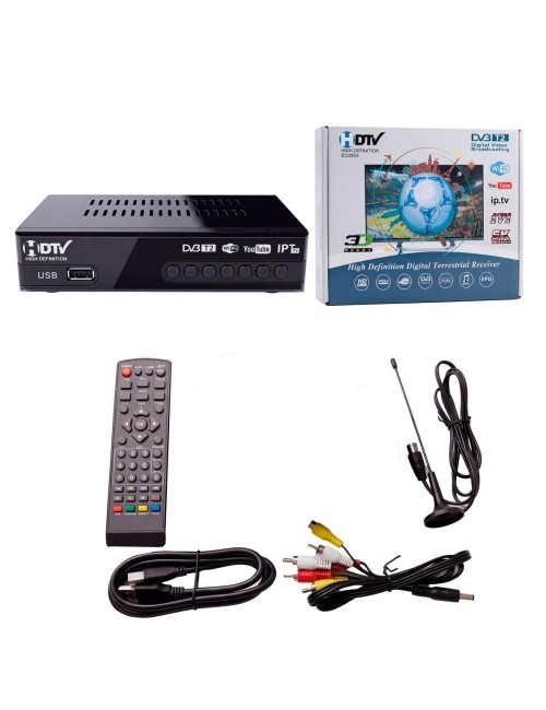 Decodificador Tdt Dvb-t2 Wifi Youtube Iptv Hd Antena Full Hd