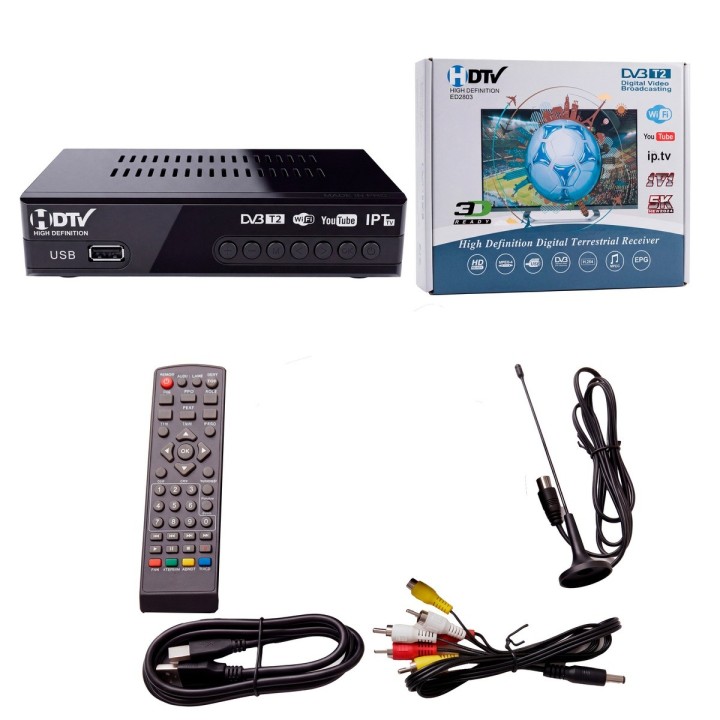 Decodificador Tdt Dvb-t2 Wifi Youtube Iptv Hd Antena Full Hd