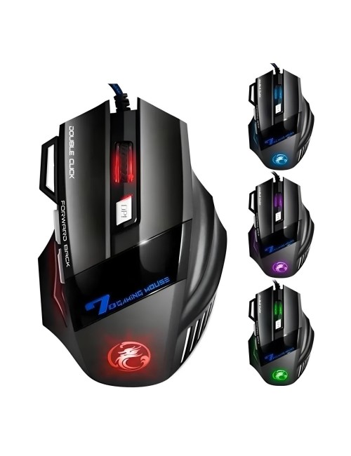 Mouse Gamer 7 Botones 6000 Dpi Led Rgb Botón X7 Pc