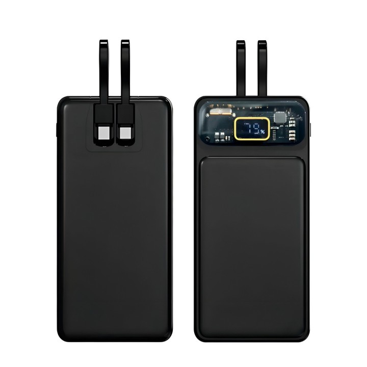 Power Bank 20000mah Carga Rápida 22.5w Cables Integrados
