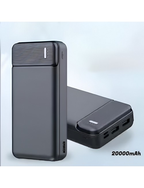 Power Bank 20000mah Carga Rápida Portátil 3 Salidas Led