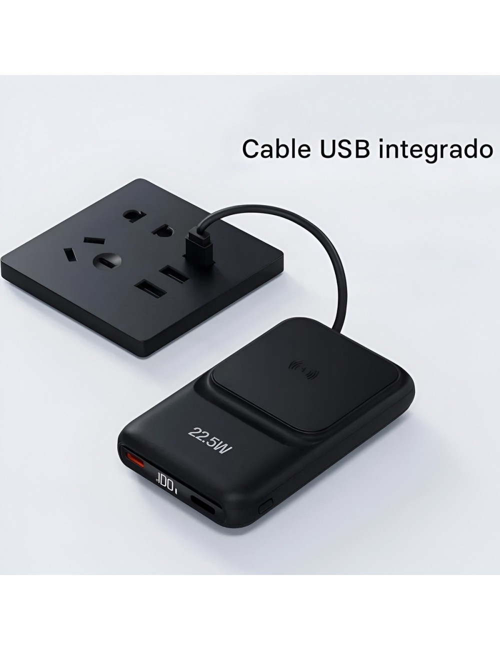 Power Bank Magsafe 10000mah Carga Rápida 22.5w 5 En 1 Led