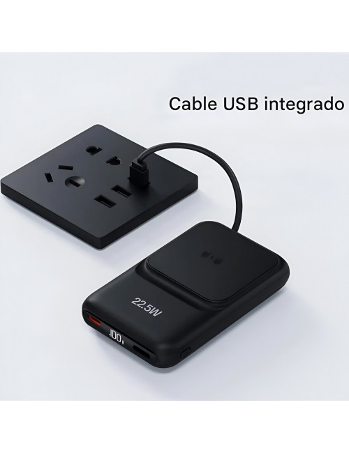 Power Bank Magsafe 10000mah Carga Rápida 22.5w 5 En 1 Led