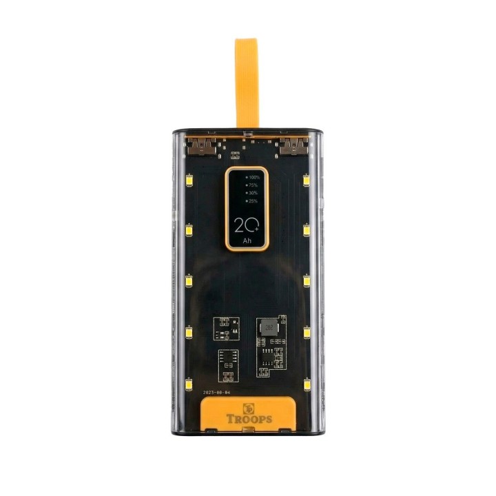 Power Bank Troops 20000mah 4 Cables Integrados Linterna Led