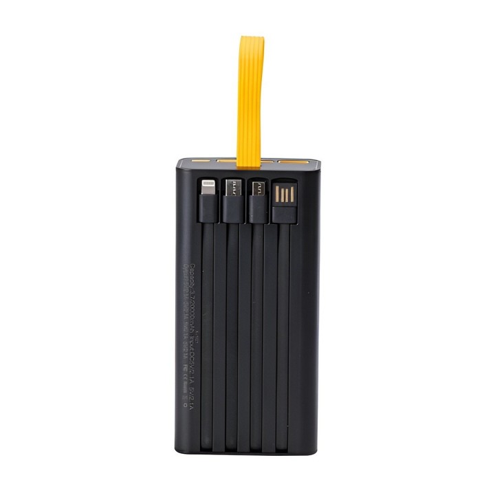 Power Bank Troops 20000mah 4 Cables Integrados Linterna Led