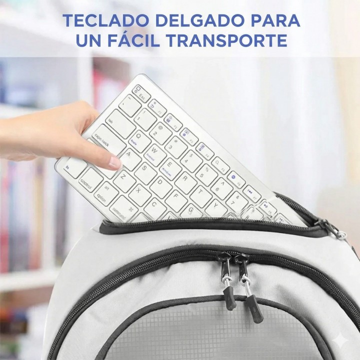 Teclado Inalambrico Bluetooth Ultra Slim Pc Mac Android