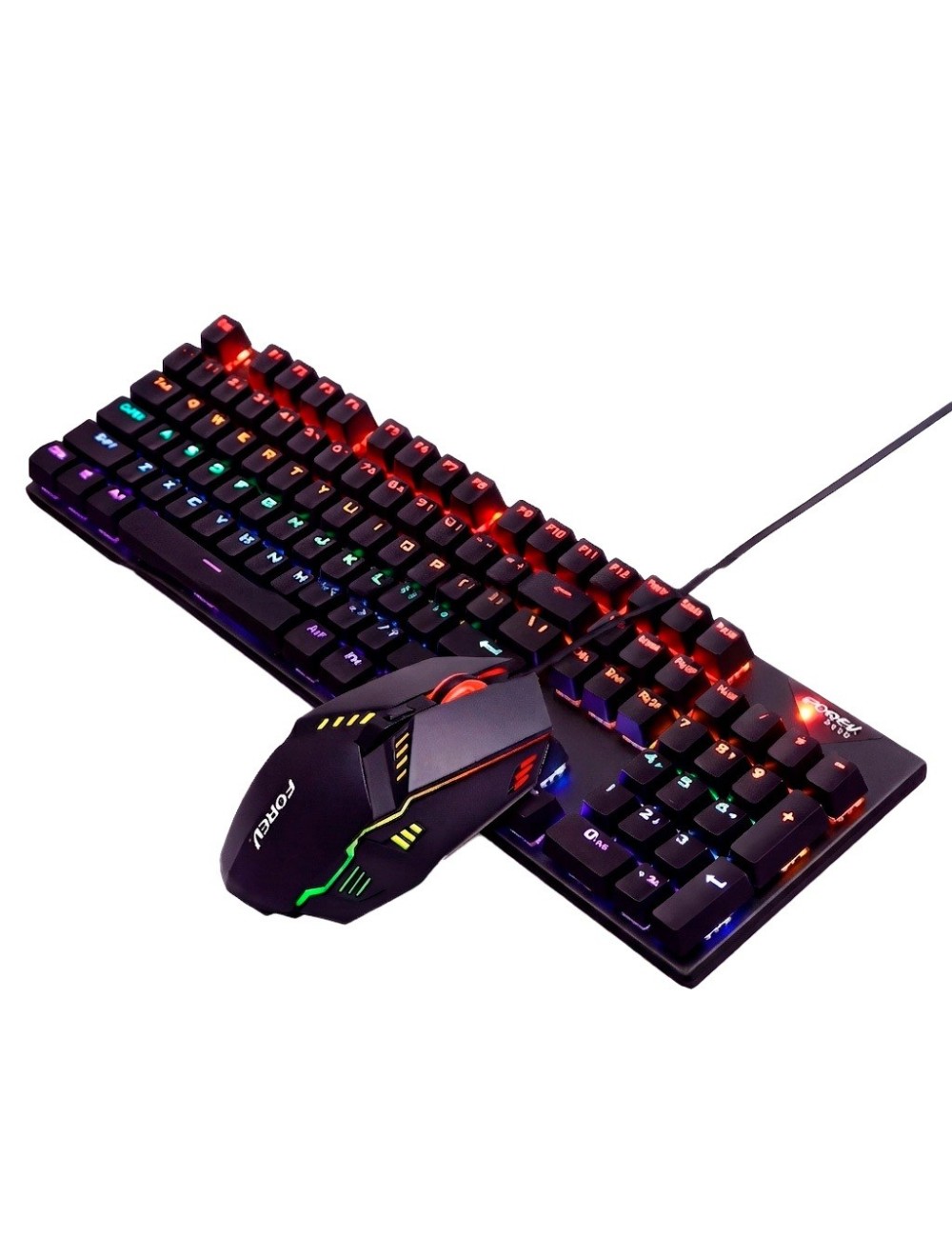 Teclado Mecánico Gamer Y Mouse Led Rgb Switch Pro Jg-609