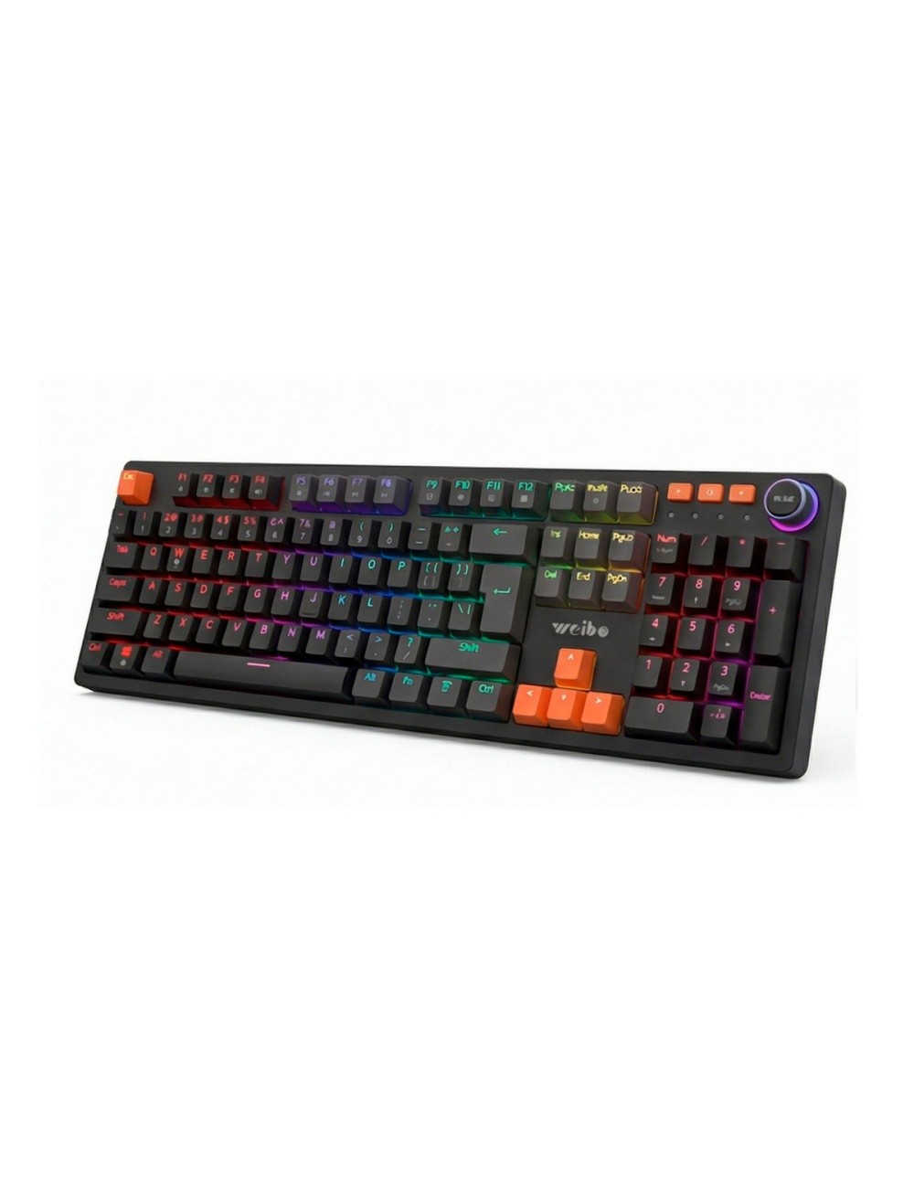 Teclado Mecánico Gamer Led Rgb Español Ñ Perilla Multimedia