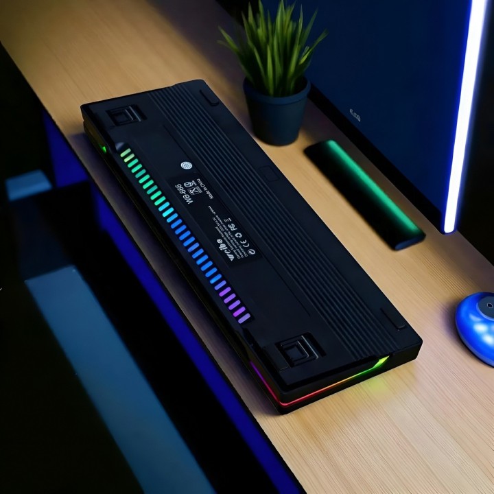 Teclado Mecánico Gamer Led Rgb Wb-666 Perilla Multimedia