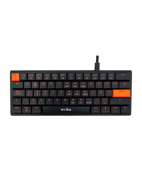 Teclado Mecánico Gamer Wb-777 Compacto Led Rgb Español