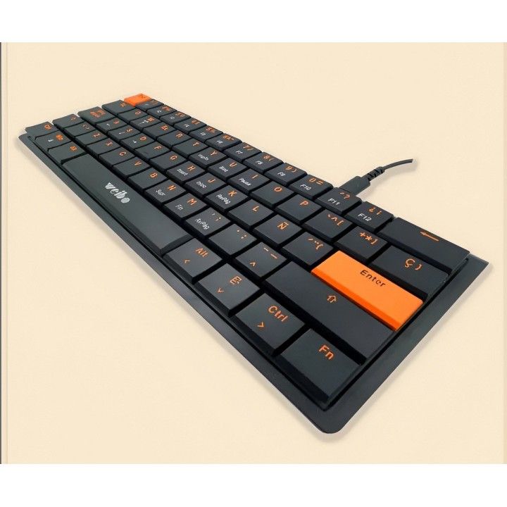 Teclado Mecánico Gamer Wb-777 Compacto Led Rgb Español