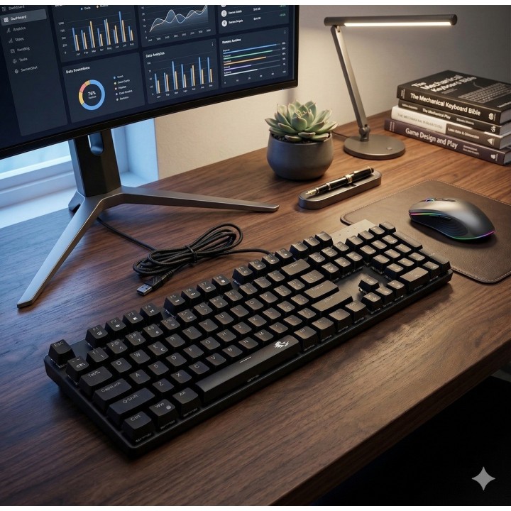 Teclado Mecánico Gamer Led Rgb Español K600 Laptop Oficina