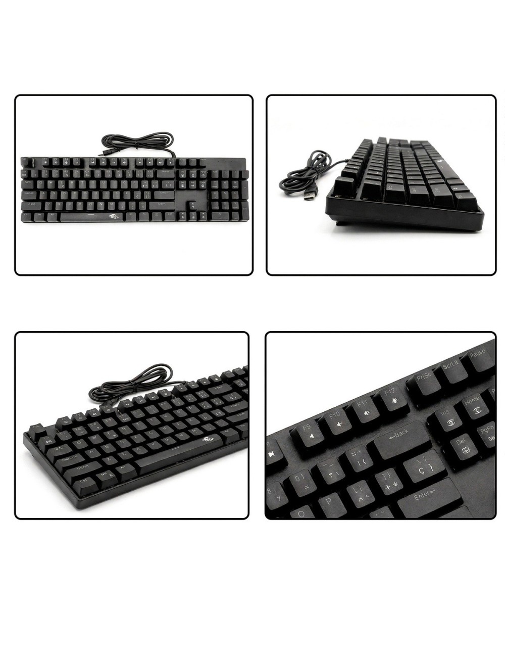 Teclado Mecánico Gamer Led Rgb Español K600 Laptop Oficina