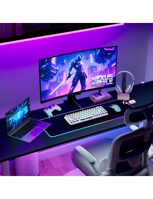 Teclado Mecánico Retro Vintage Gamer Led Rgb K400 Pro