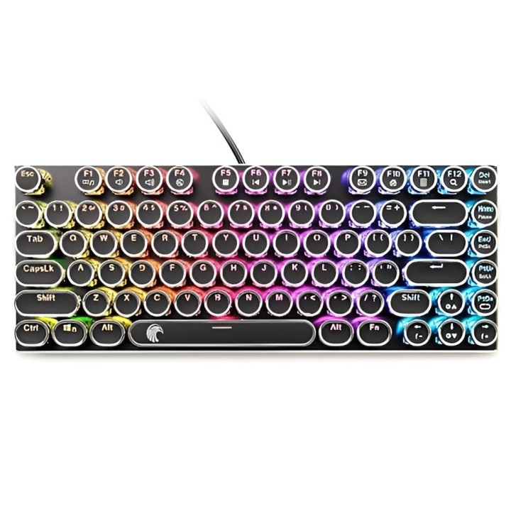 Teclado Mecánico Retro Vintage Gamer Led Rgb K400 Pro