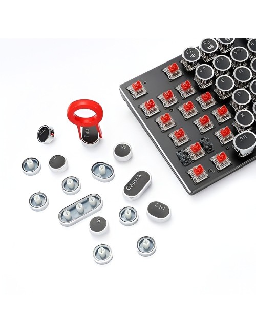 Teclado Mecánico Retro Vintage Gamer Led Rgb K400 Pro