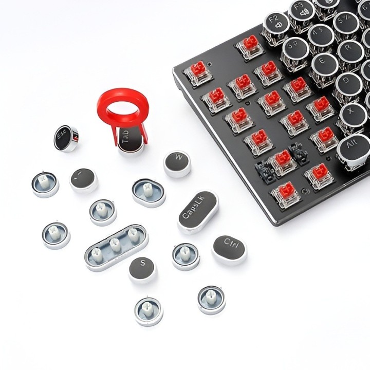 Teclado Mecánico Retro Vintage Gamer Led Rgb K400 Pro