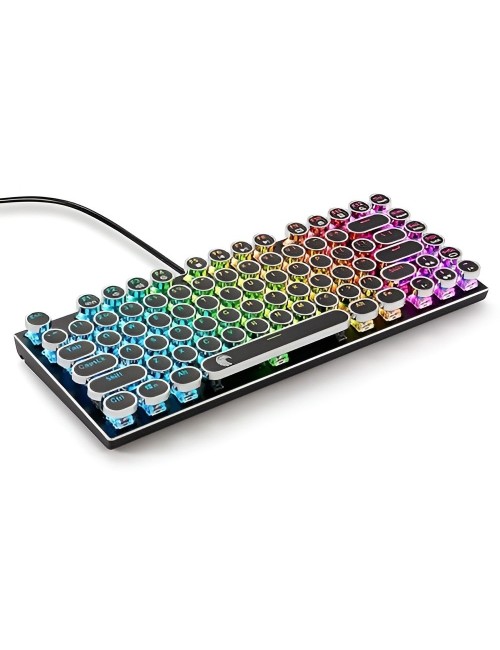 Teclado Mecánico Retro Vintage Gamer Led Rgb K400 Pro