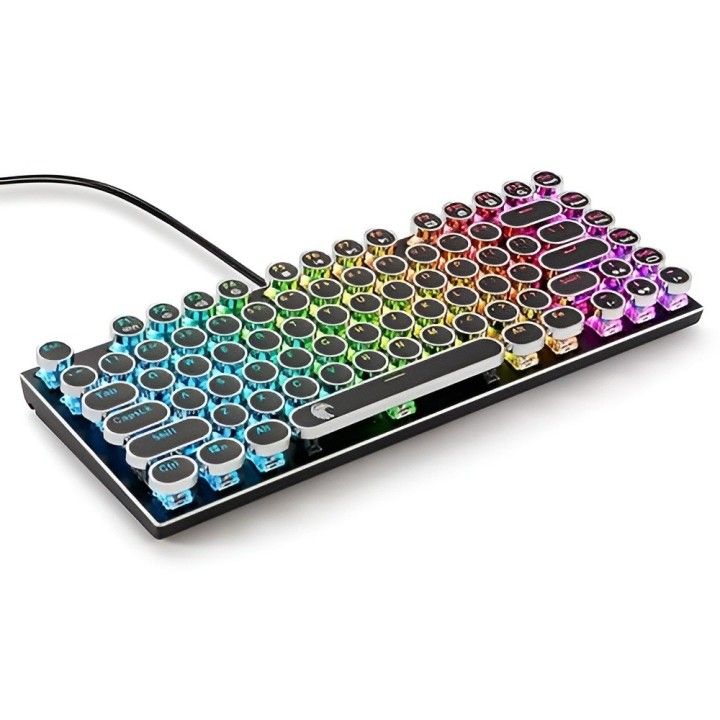 Teclado Mecánico Retro Vintage Gamer Led Rgb K400 Pro