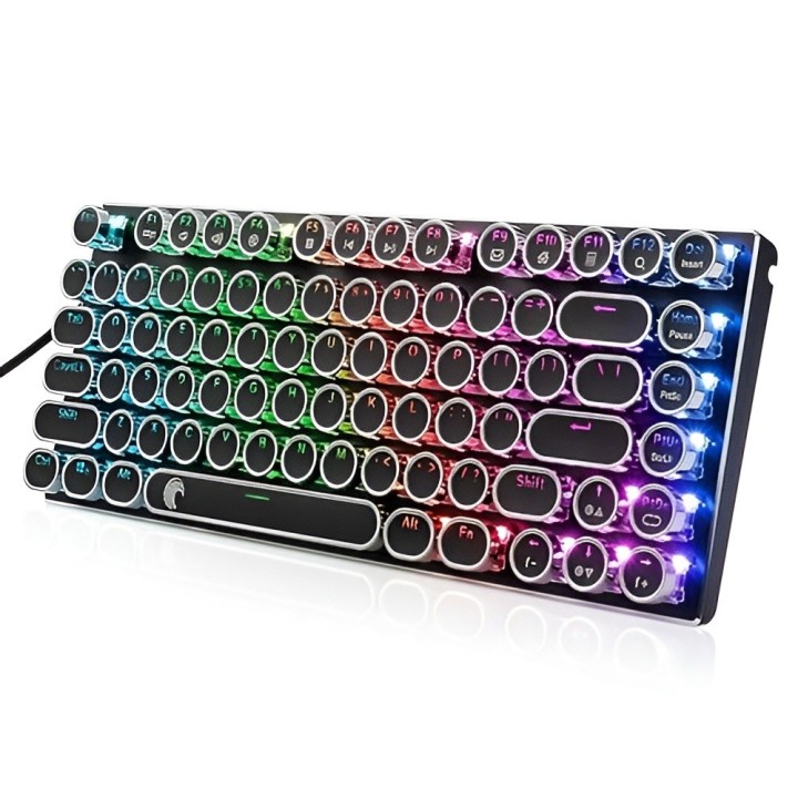 Teclado Mecánico Retro Vintage Gamer Led Rgb K400 Pro