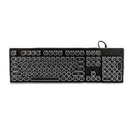Teclado Mecánico Retro Vintage Led Rgb K200 Máquina Escribir