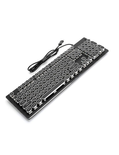 Teclado Mecánico Retro Vintage Led Rgb K200 Máquina Escribir