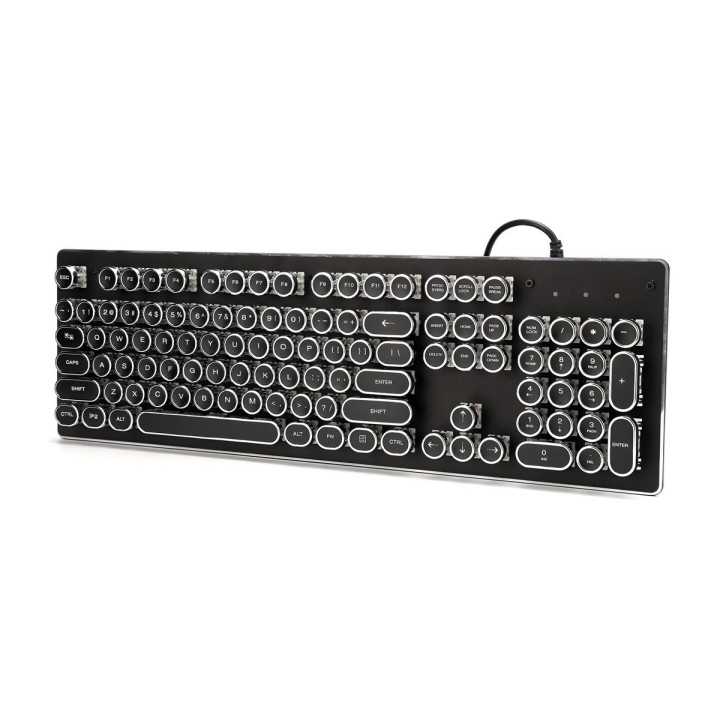 Teclado Mecánico Retro Vintage Led Rgb K200 Máquina Escribir
