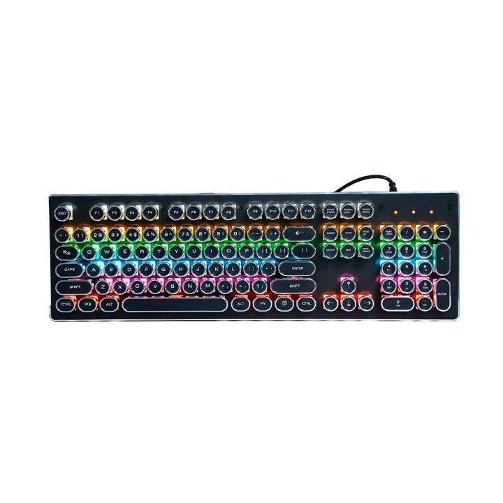 Teclado Mecánico Retro Vintage Led Rgb K200 Máquina Escribir