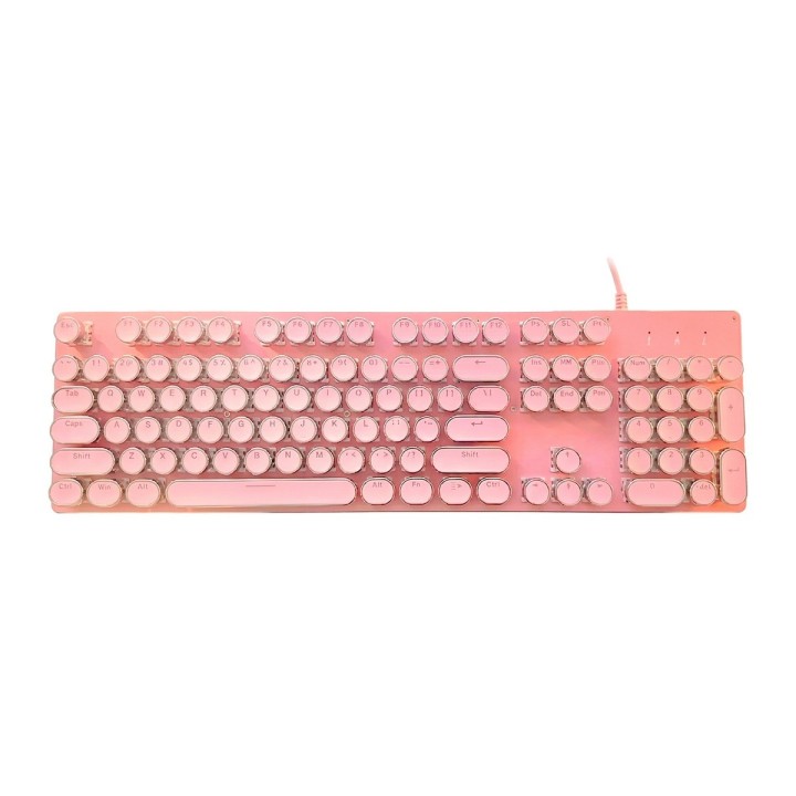 Teclado Mecánico Retro Vintage Led Rgb K200 Máquina Escribir
