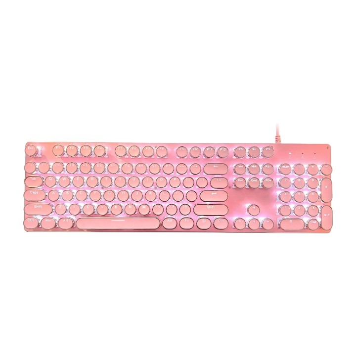Teclado Mecánico Retro Vintage Led Rgb K200 Máquina Escribir