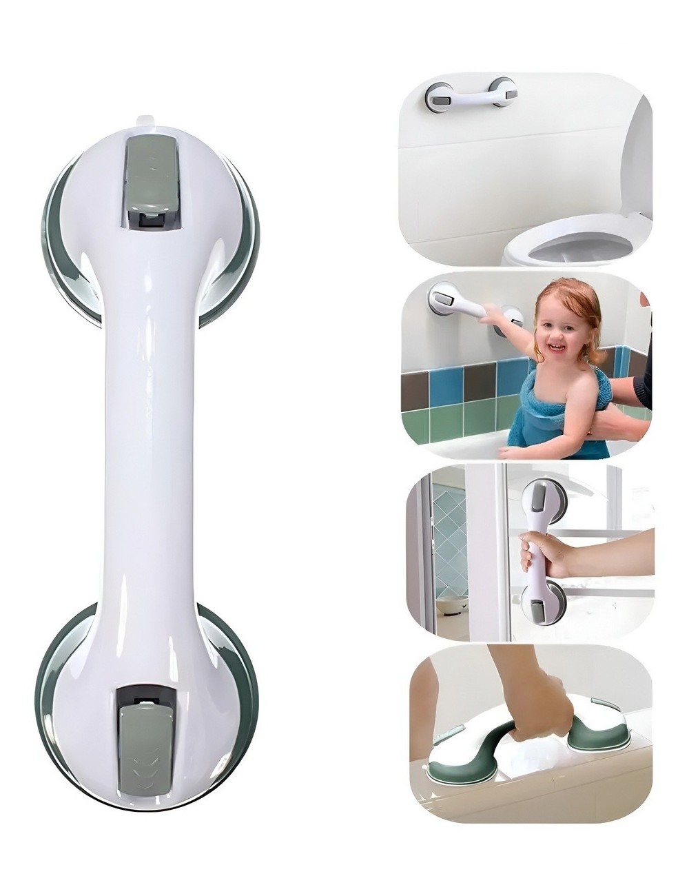 Barra De Seguridad Para Baño Con Ventosa Agarradera Soporte