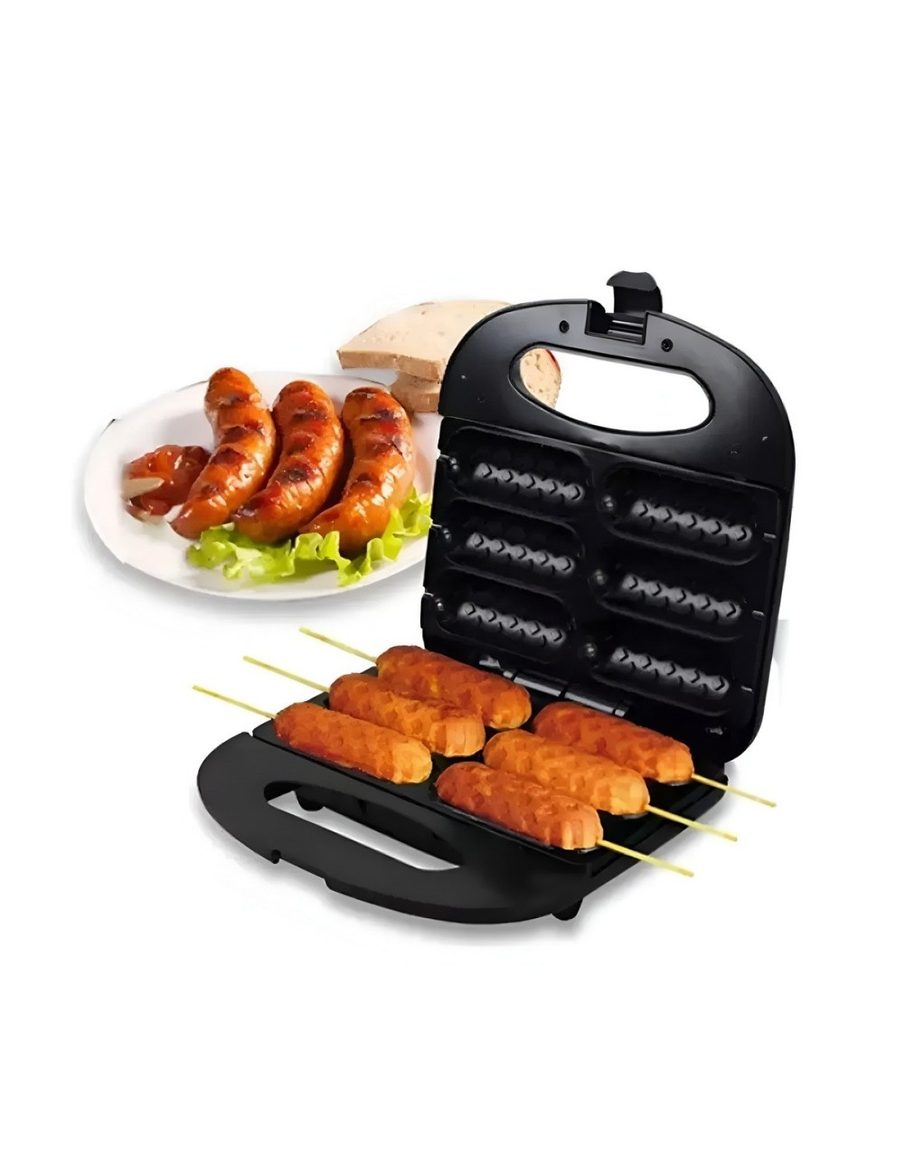 Máquina Eléctrica Corn Dogs Salchichas 6 Cavidades 750w