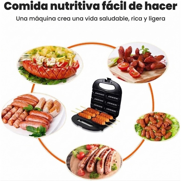 Máquina Eléctrica Corn Dogs Salchichas 6 Cavidades 750w