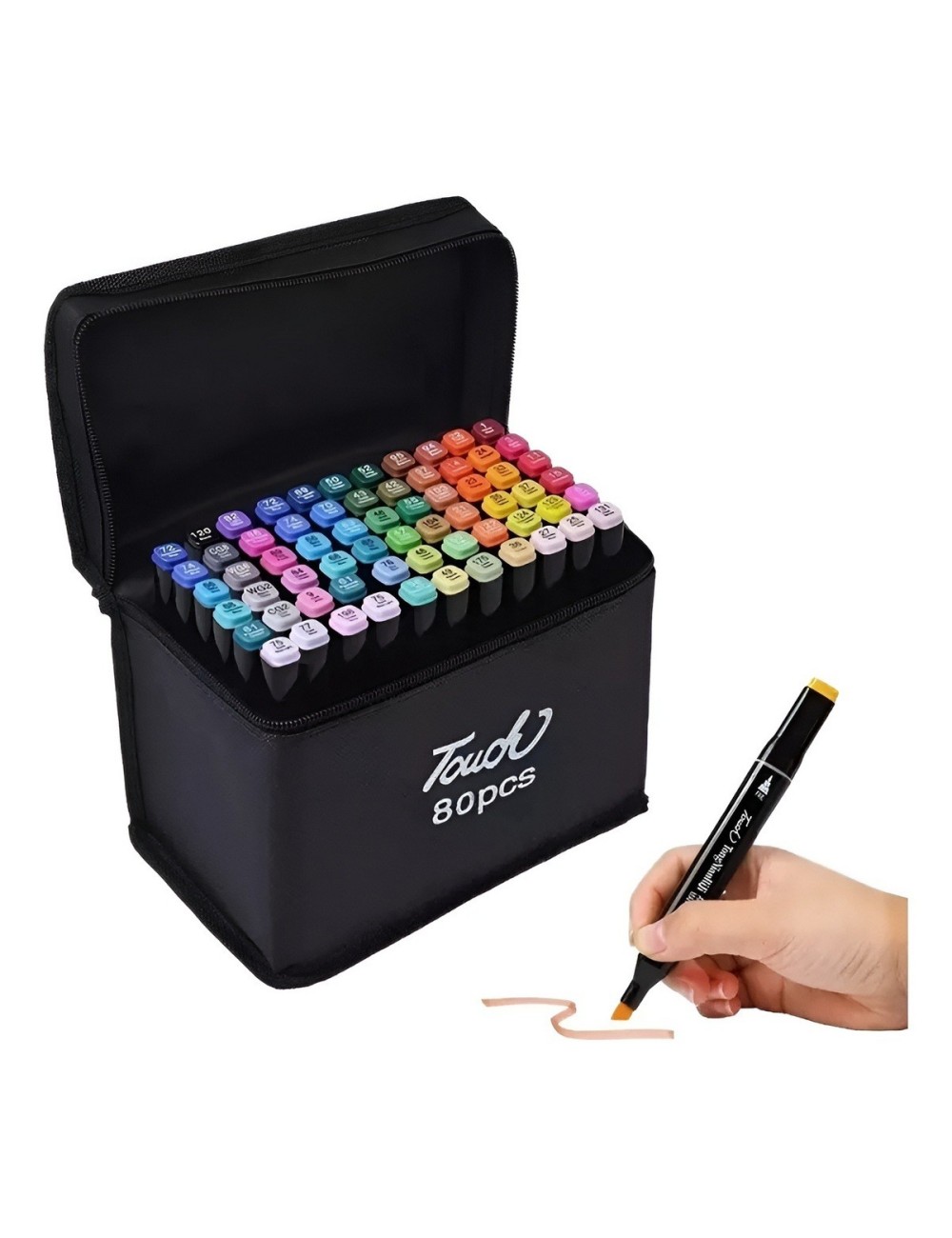 Marcadores Artísticos Touch 80 Colores Doble Punta + Estuche