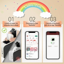 Mini Impresora Térmica De Etiquetas Bluetooth Portátil P15