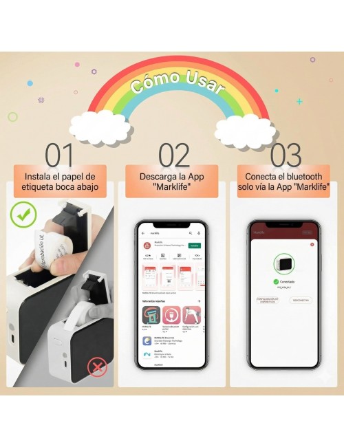 Mini Impresora Térmica De Etiquetas Bluetooth Portátil P15