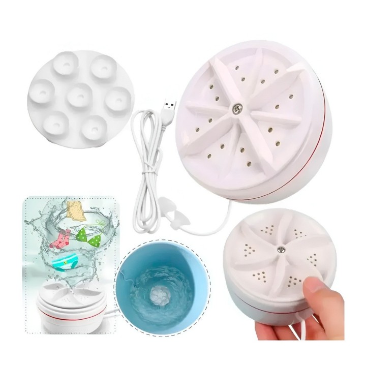 Mini Lavadora Portátil Turbina Usb Para Ropa Y Viajes